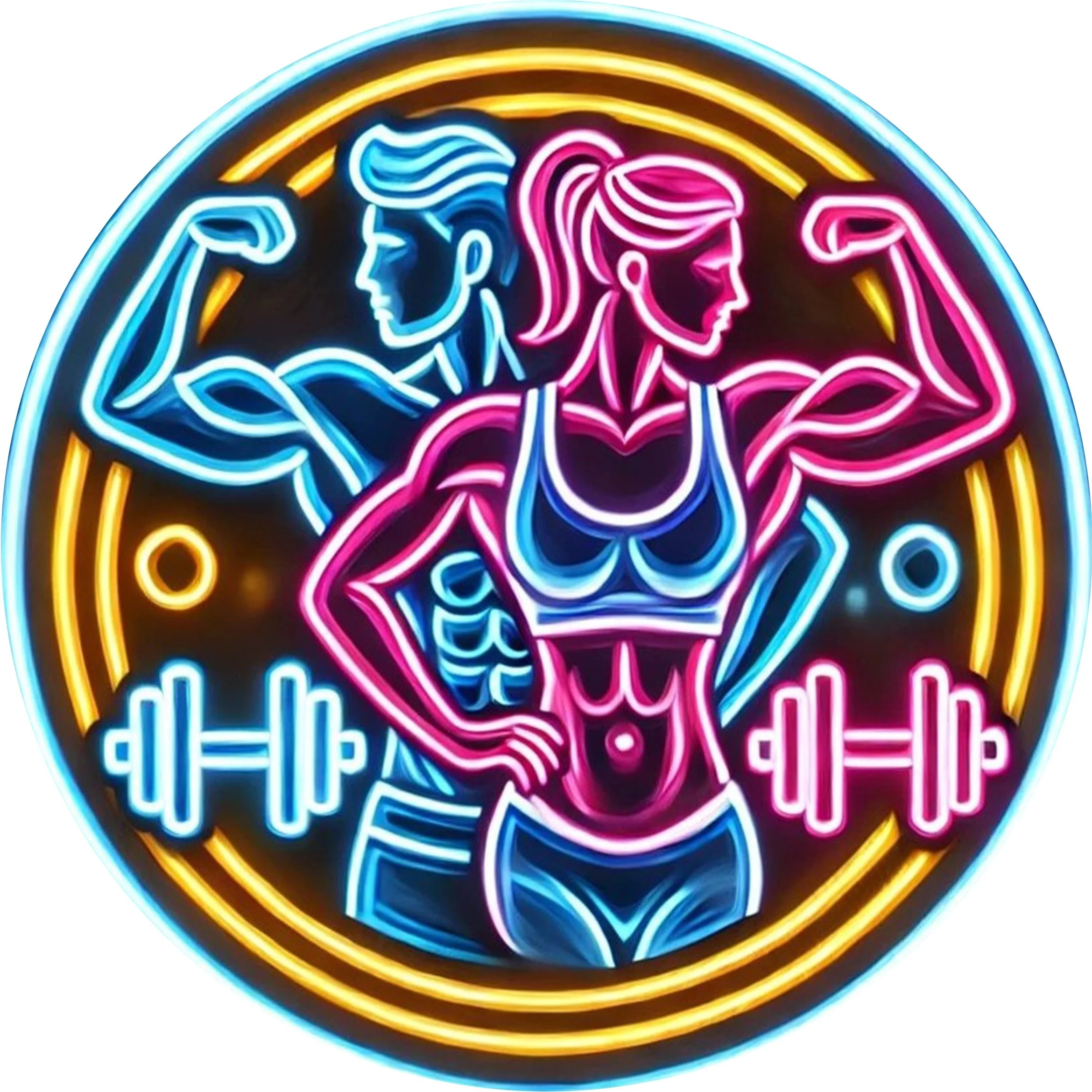Home Gym Neon Sign - 2D 금속 사인 피트니스 짐 네온