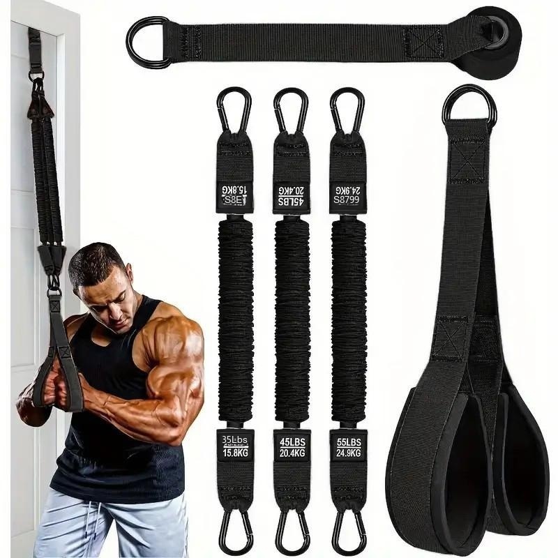 Home Gym Equipment Set - 저항 밴드 세트 삼두근 로프 홈짐