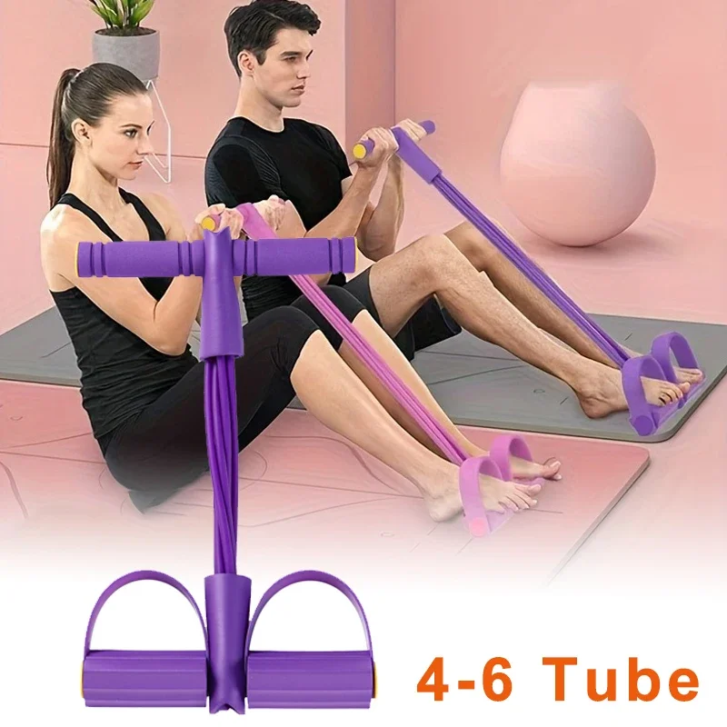 Home Gym Equipment Set - 6단계 저항 밴드 세트(미끄럼 방지 손잡이