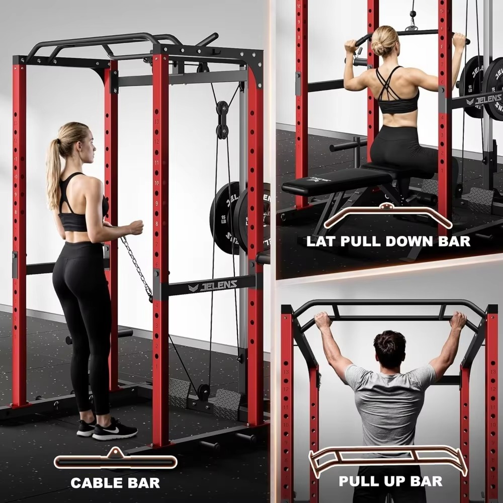 S21 파워 케이지 다기능 랙 조절 가능 케이블 크로스 - Home Gym Equipment Set 리뷰 및 가격