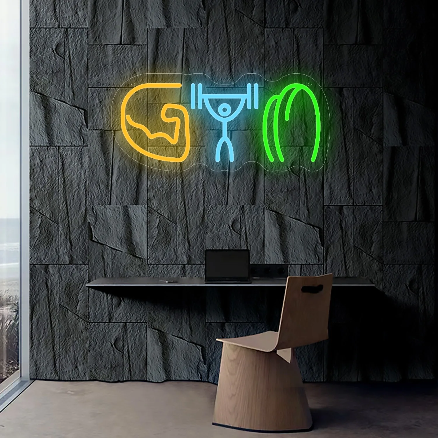 헬스장용 네온사인, 웨이트리프팅, 근육, 팔, LED  - Home Gym Neon Sign 리뷰 및 가격