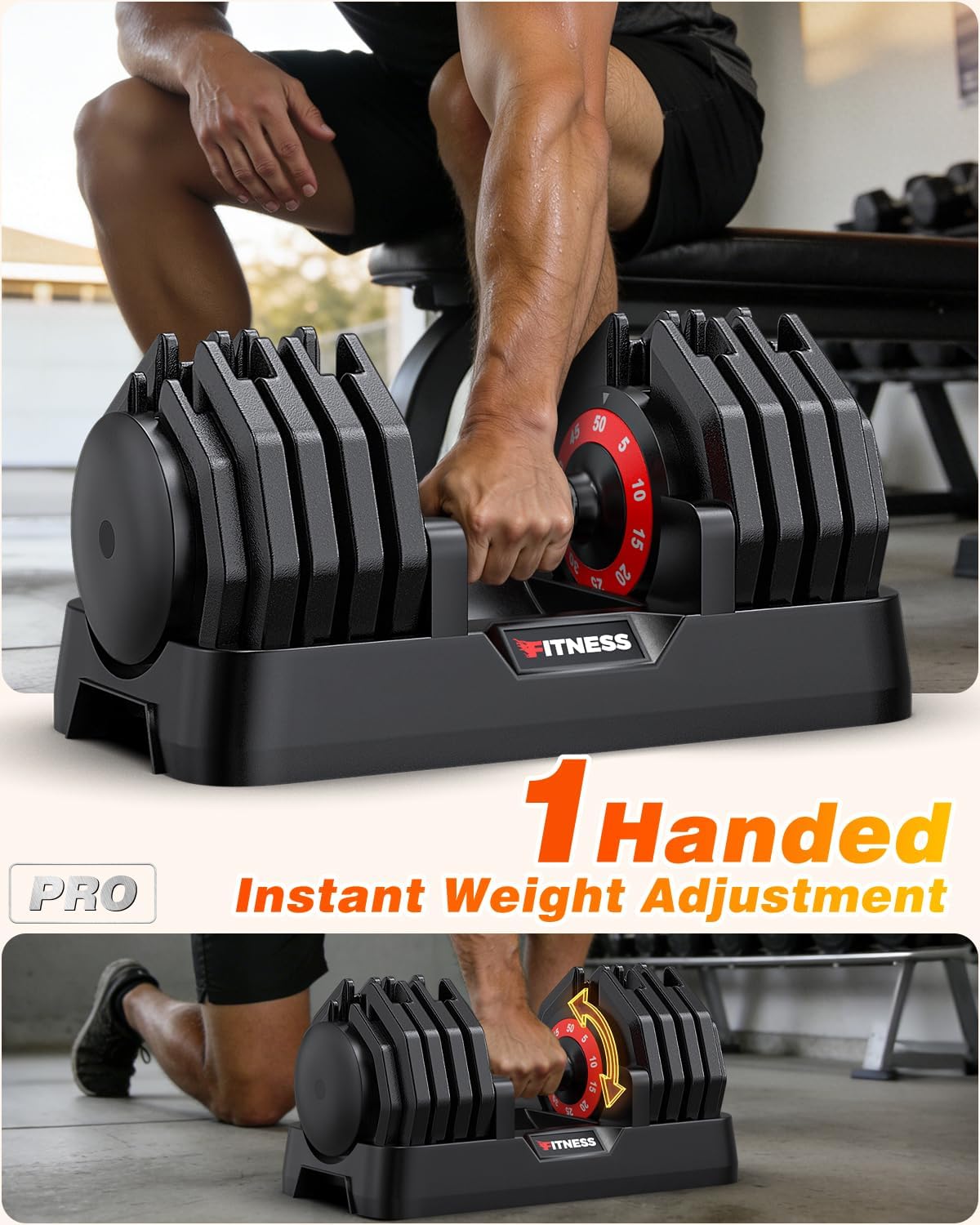 조절 가능한 덤벨 세트와 운동 벤치, 접이식으로 가정용 - Home Gym Equipment Set 리뷰 및 가격