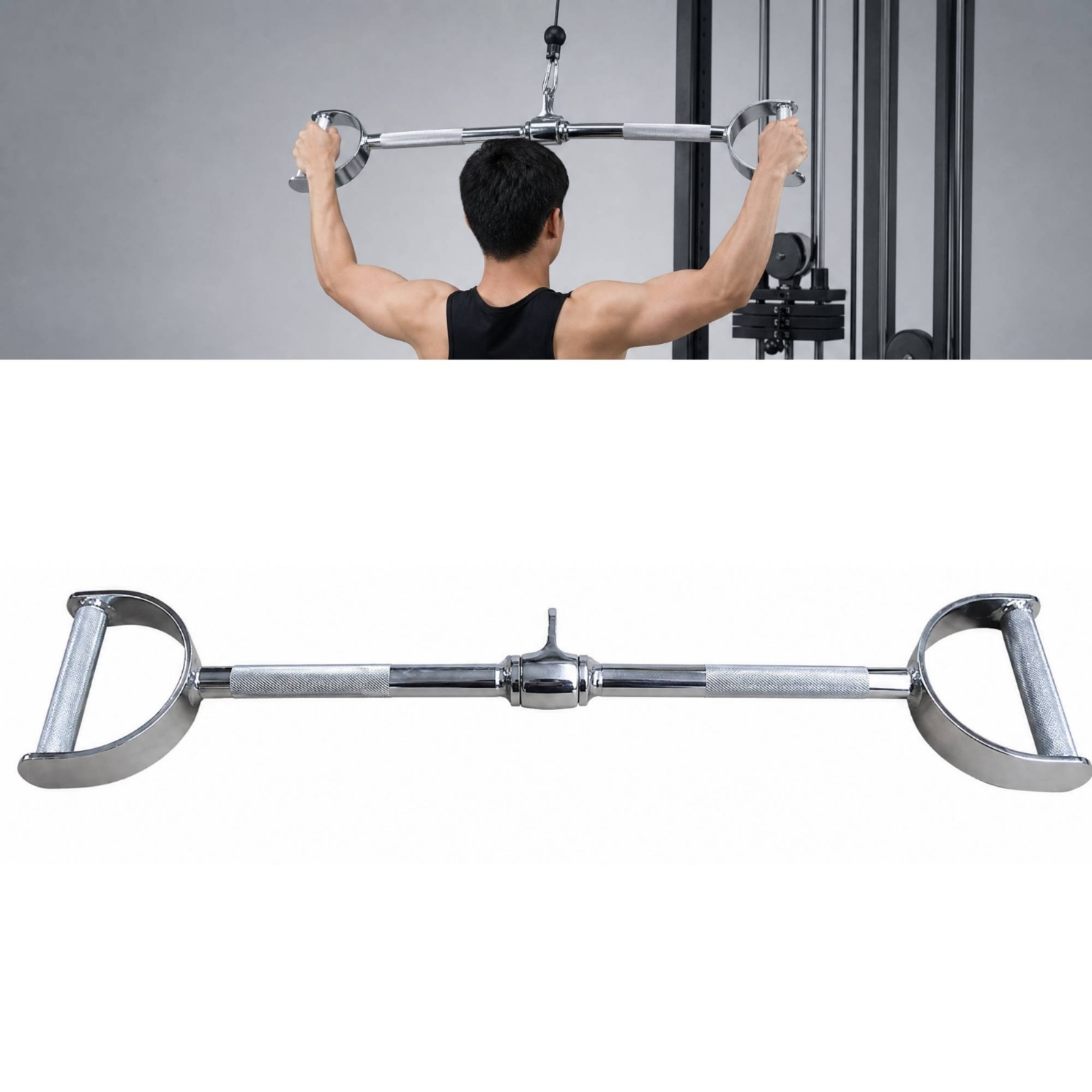 D자형 넓은 그립 케이블 핸들, 회전형 연결 장치가 있 - Lat Pulldown Cable 리뷰 및 가격
