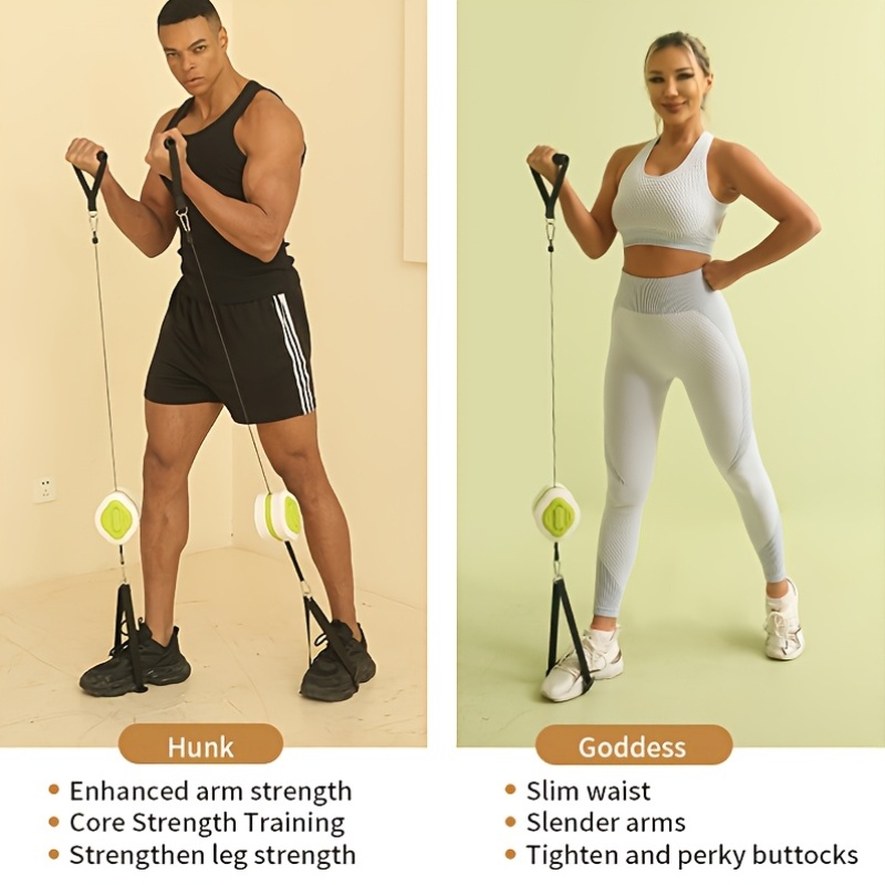 휴대용 접이식 케이블 트레이너 홈짐 키트, 손잡이, 도 - Home Gym Equipment Set 리뷰 및 가격